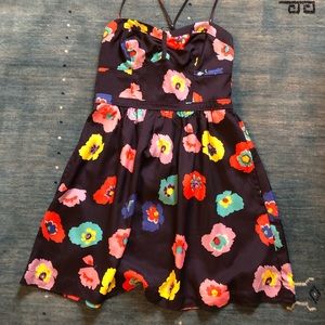 American Eagle Navy Floral babydoll dress